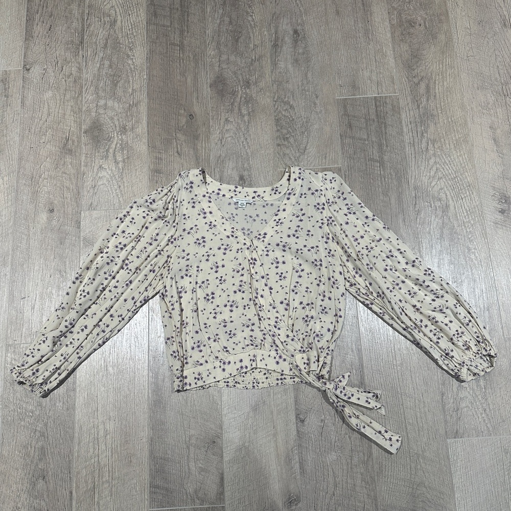 Floral Wrap Crop Top